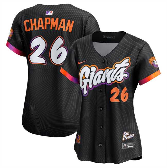 Women%27s San Francisco Giants #26 Matt Chapman Anthracite 2025 City Connect Limited Stitched Jersey Dzhi
